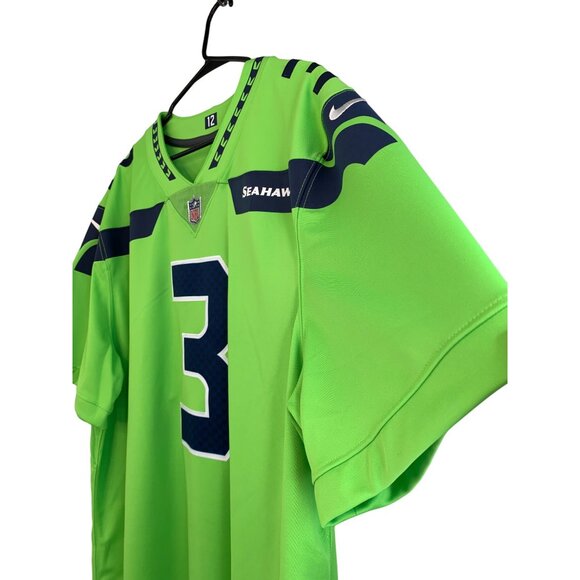 NFL Nike Mens Seahawks Jersey Shirt 2XL Mens On Field Green EUC #3 Wilson 6855 - Picture 5 of 10